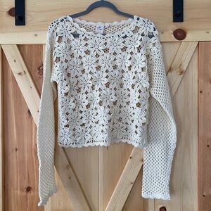 White Crow Crochet Top